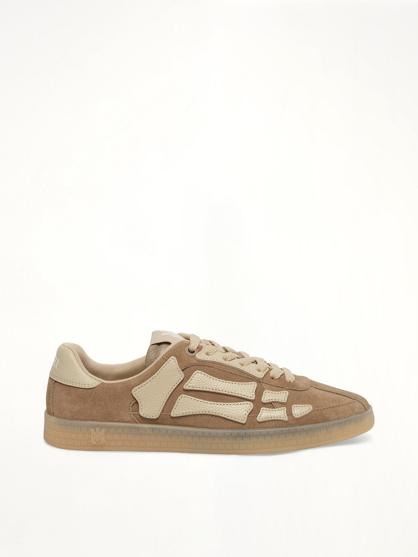 Image of Sneakers. Product name - Pacific Bones Sneaker in Brown colour by brand - AMIRI