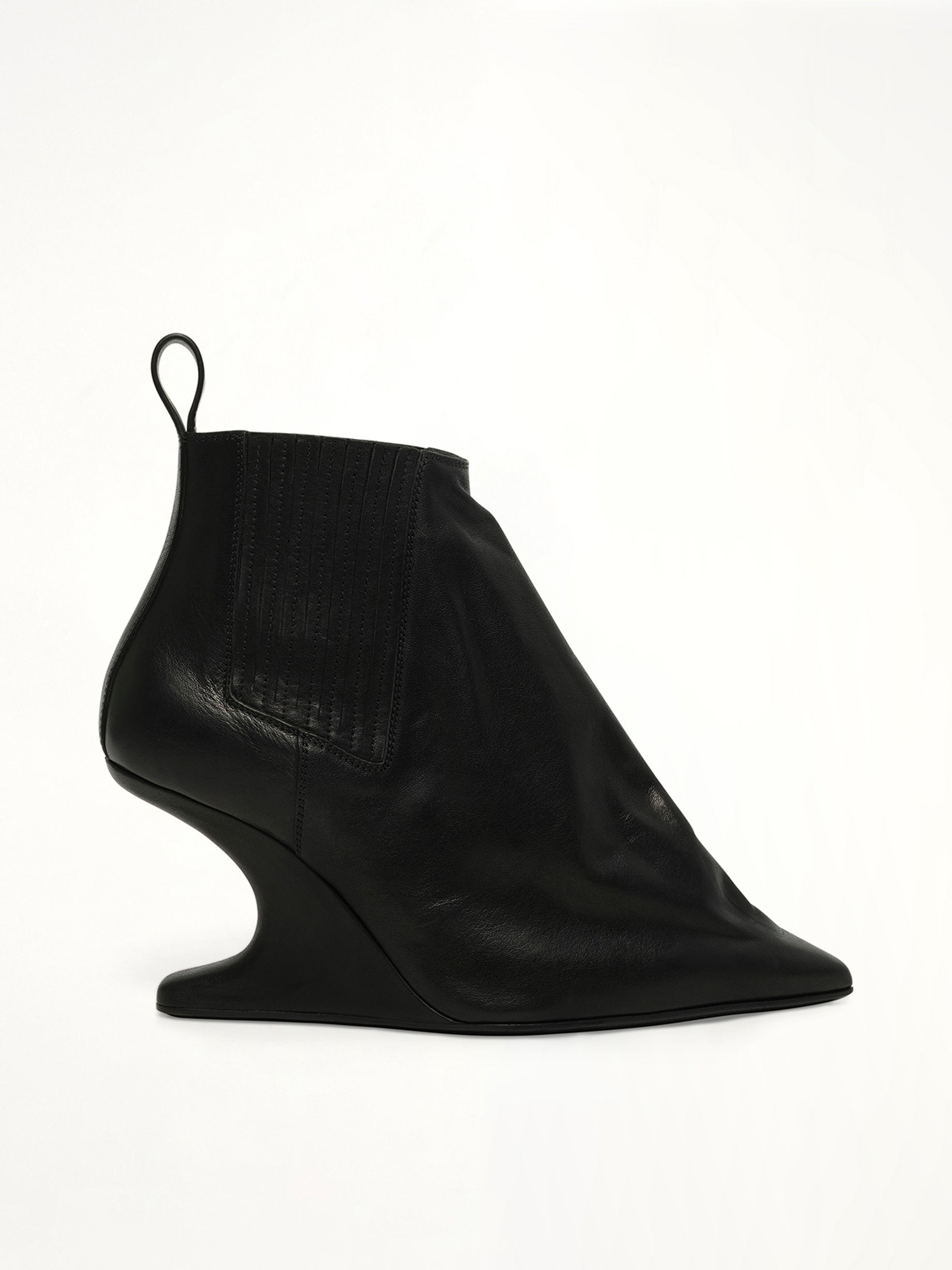 Image of Boots. Productname: Ankle Taco in Black colour by brand - RICK OWENS