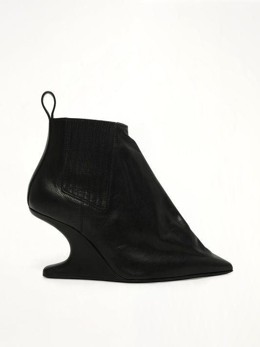 Image of Boots. Productname: Ankle Taco in Black colour by brand - RICK OWENS