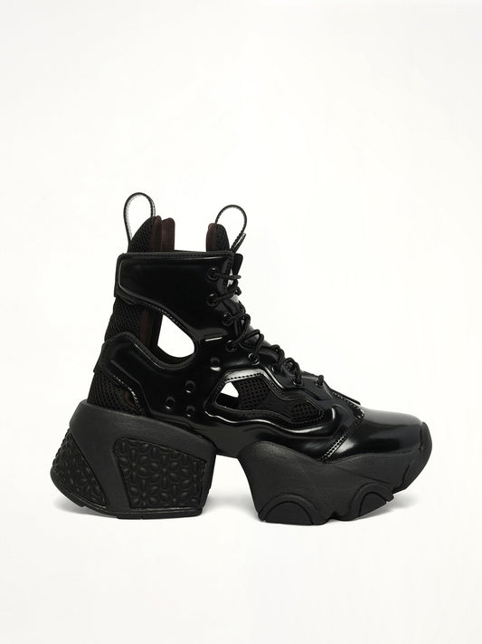 Image of Sneakers. Product name - Noir Kei Ninomiya X Reebok High Sneaker in Black colour by brand - NOIR KEI NINOMIYA