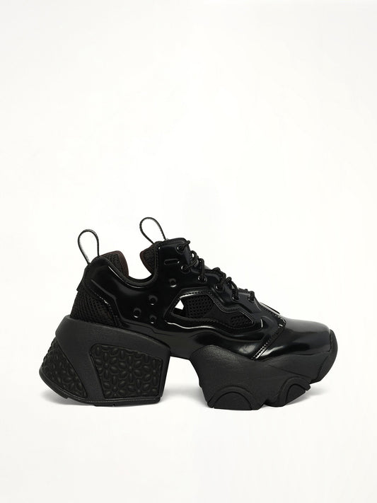 Image of Sneakers. Product name - Noir Kei Ninomiya X Reebok Low Sneaker in Black colour by brand - NOIR KEI NINOMIYA