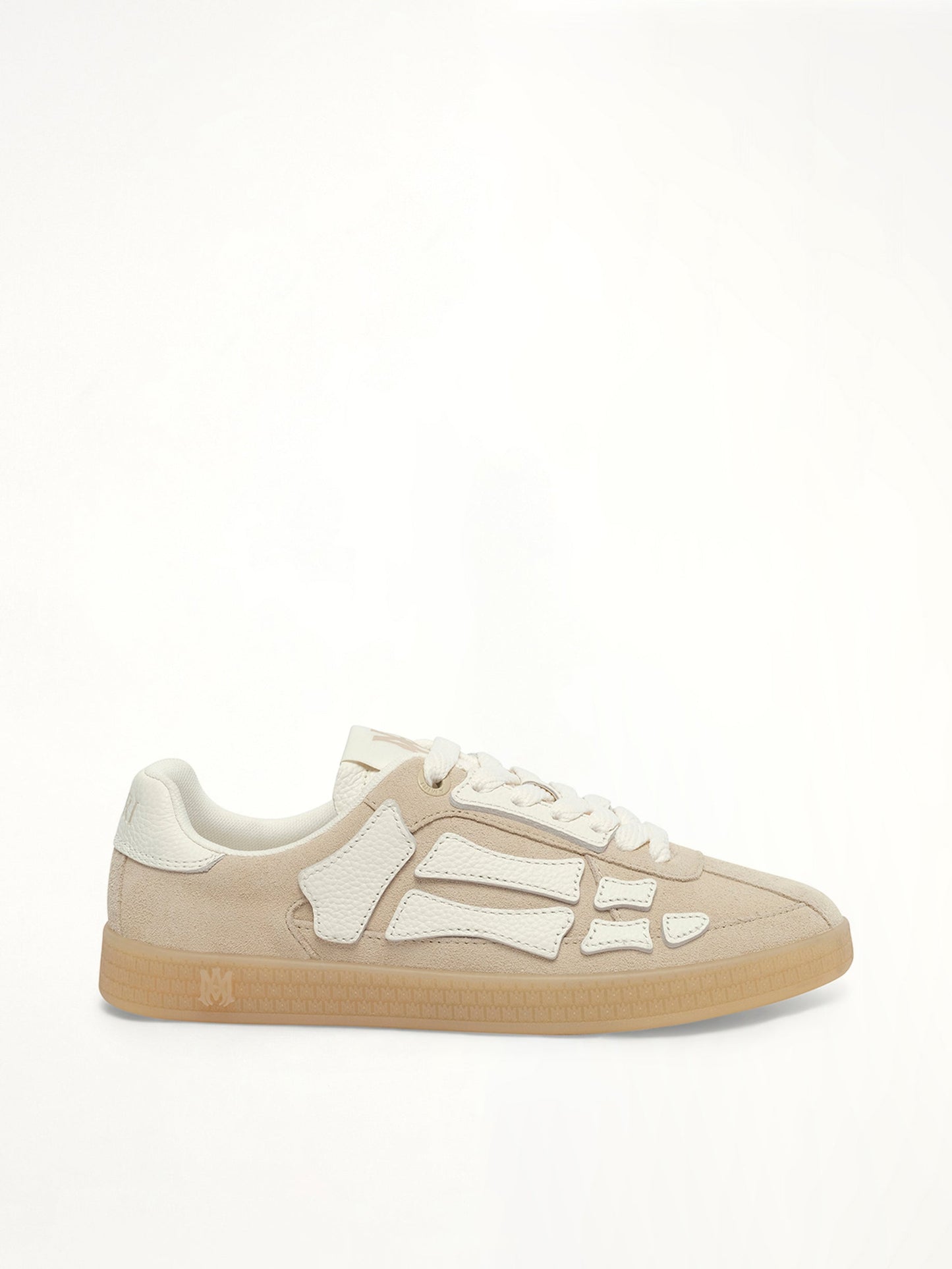 Image of Sneakers. Product name - Pacific Bones Sneaker in Beige colour by brand - AMIRI