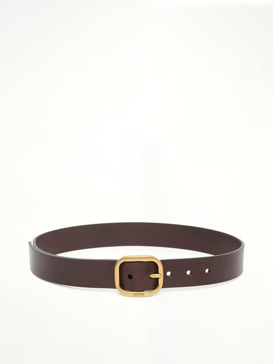 Image of Belts. Product name - Rounded Soft 3.5cm Belt in Brown colour by brand - LOEWE