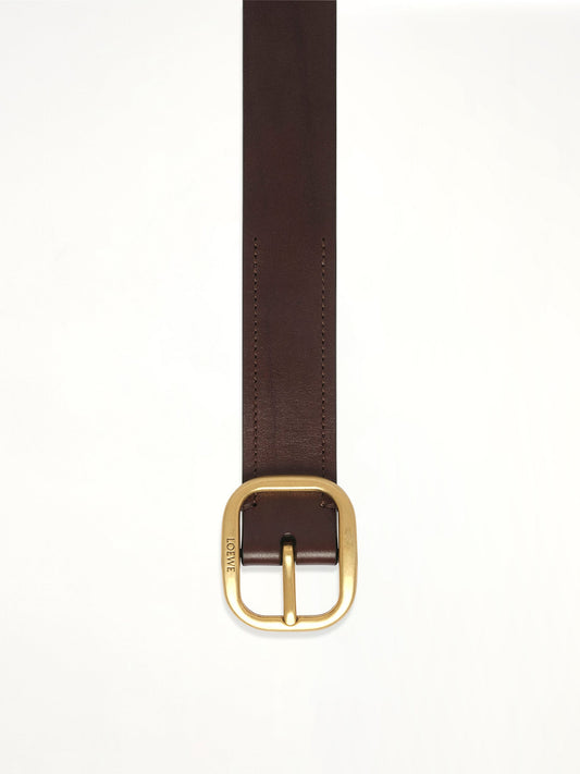 LOEWE Rounded Soft 3.5cm Belt (Brown)