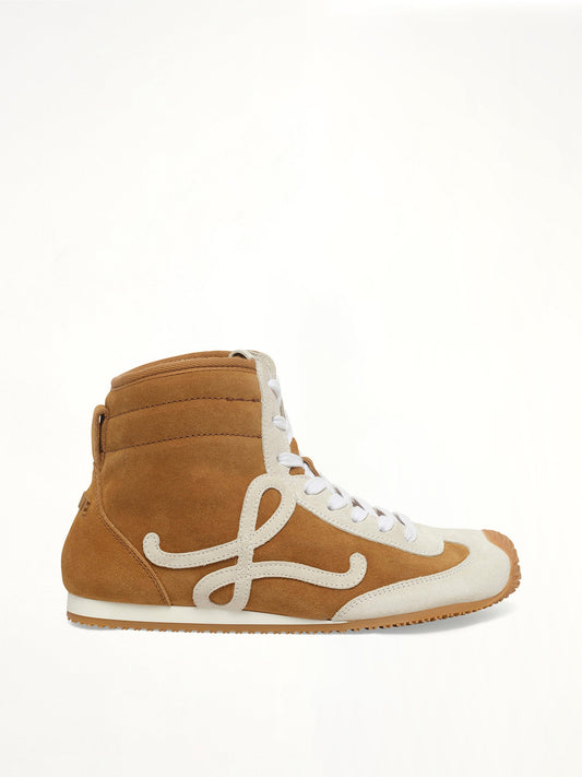Image of Sneakers. Product name - Ballet Runner 2.0 High Top in Brown colour by brand - LOEWE