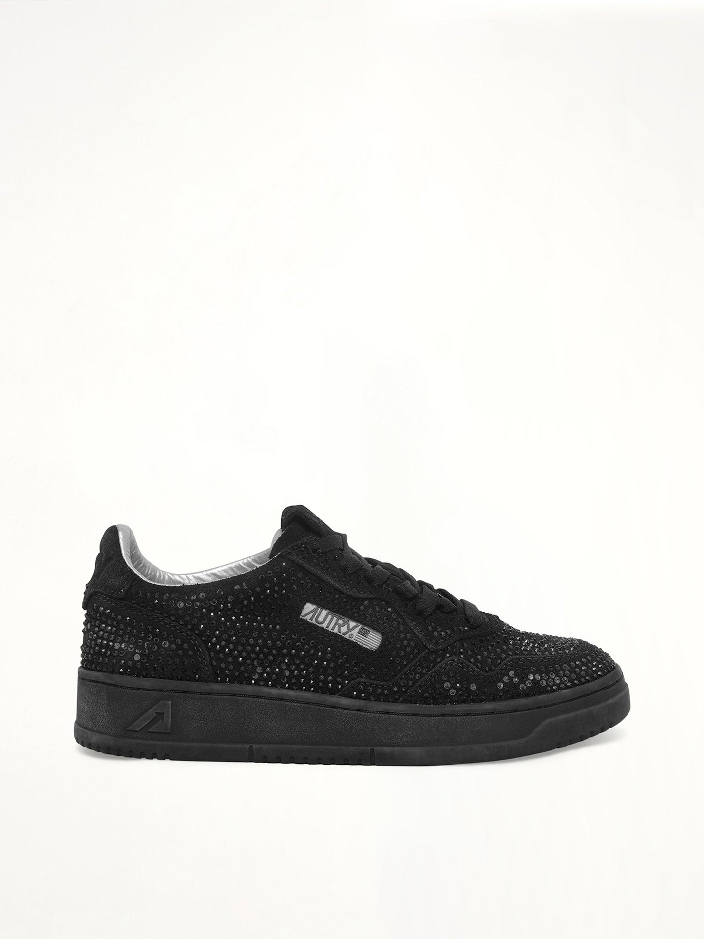 Image of Sneakers. Product name - Medalist Low Strass Sneaker in Black colour by brand - AUTRY