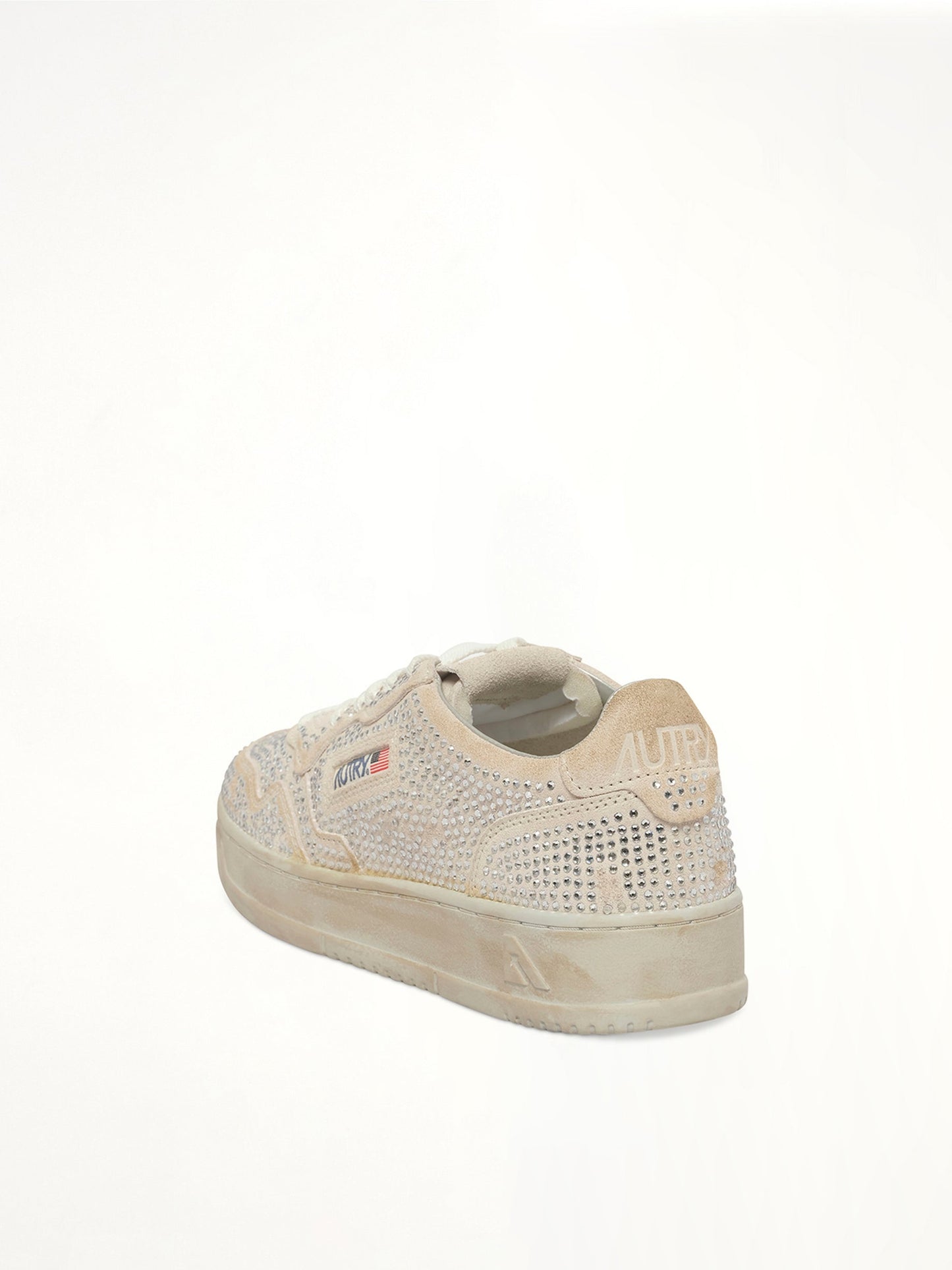 AUTRY Medalist Low Strass Sneaker (White)