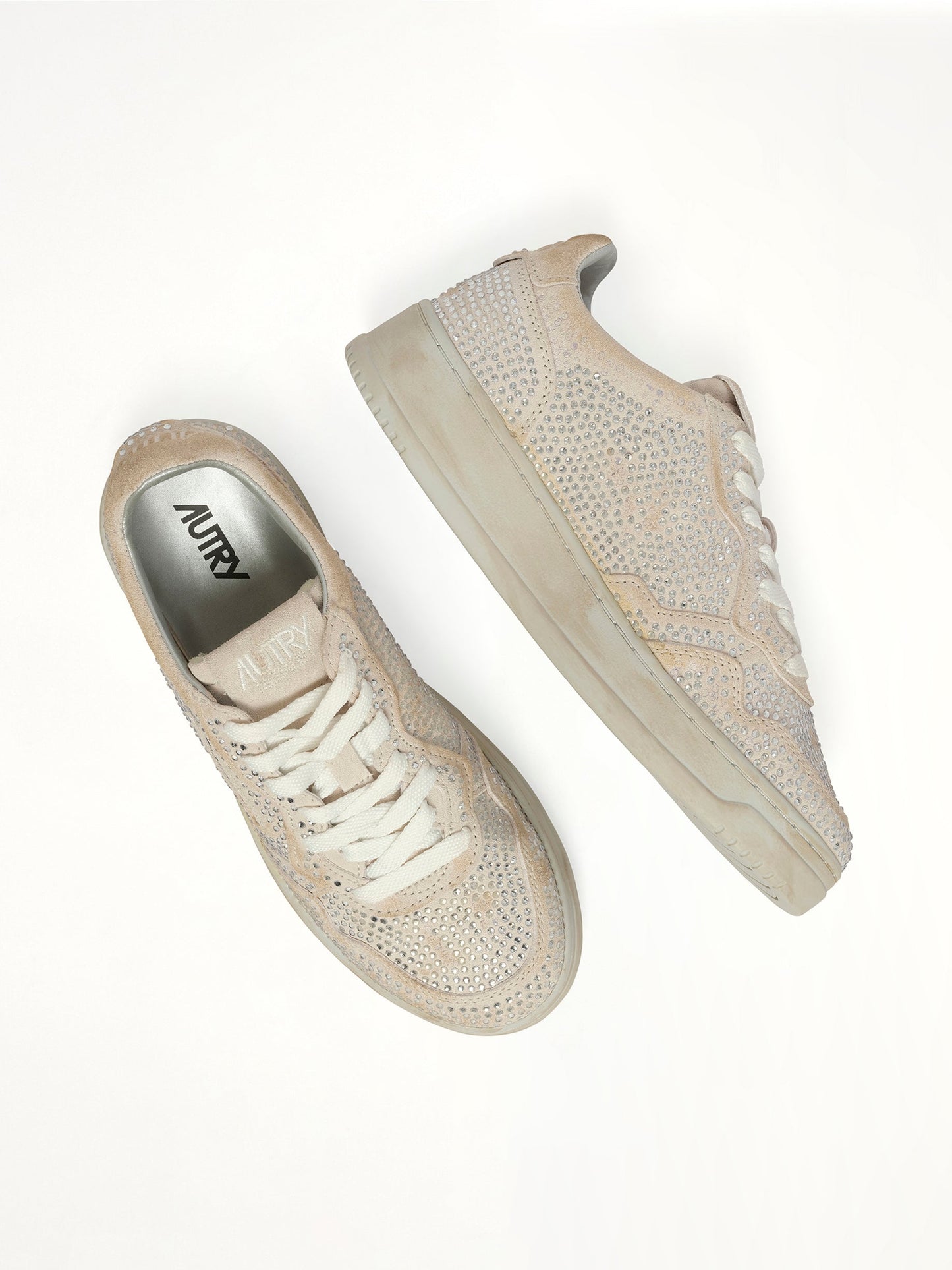 AUTRY Medalist Low Strass Sneaker (White)