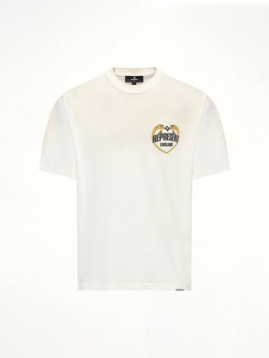 Represent Angel Border T-Shirt (Washed Ecru)