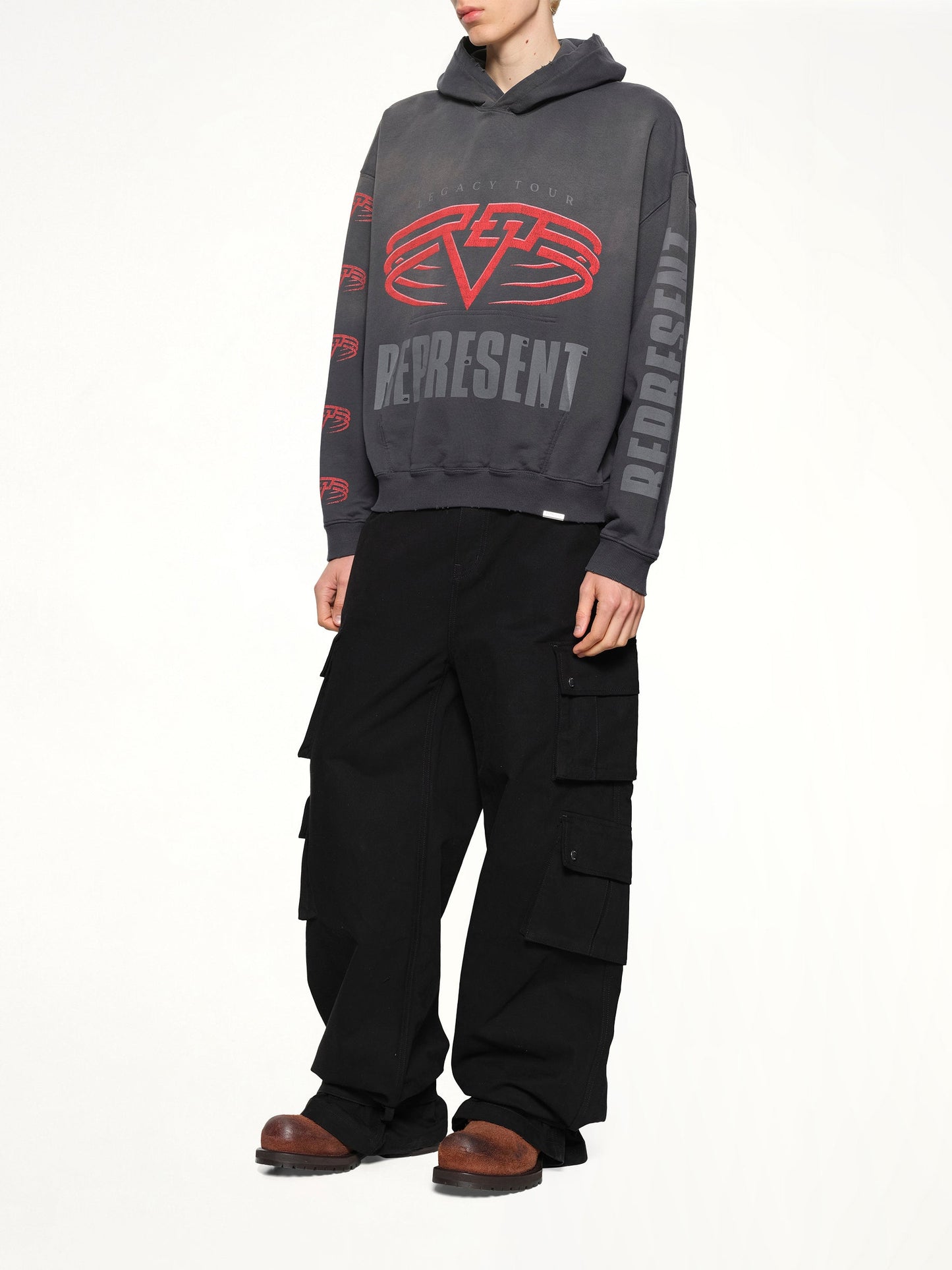 REPRESENT Reversible Living Legacy Falcon Hoodie (Sun Fade Grey)