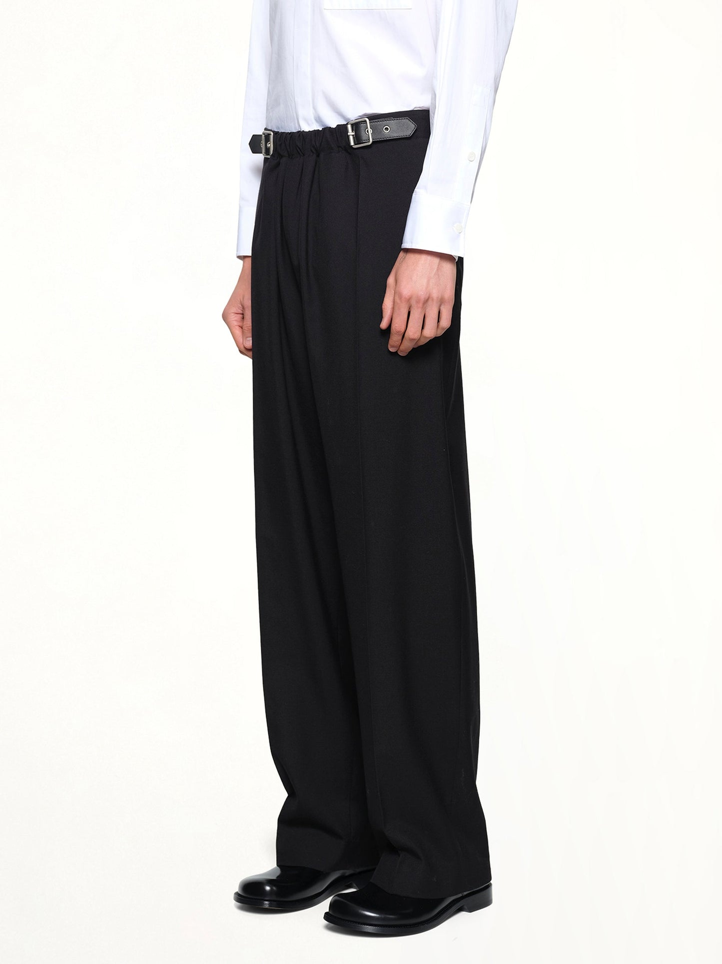 LOEWE Belted Trousers (Black)