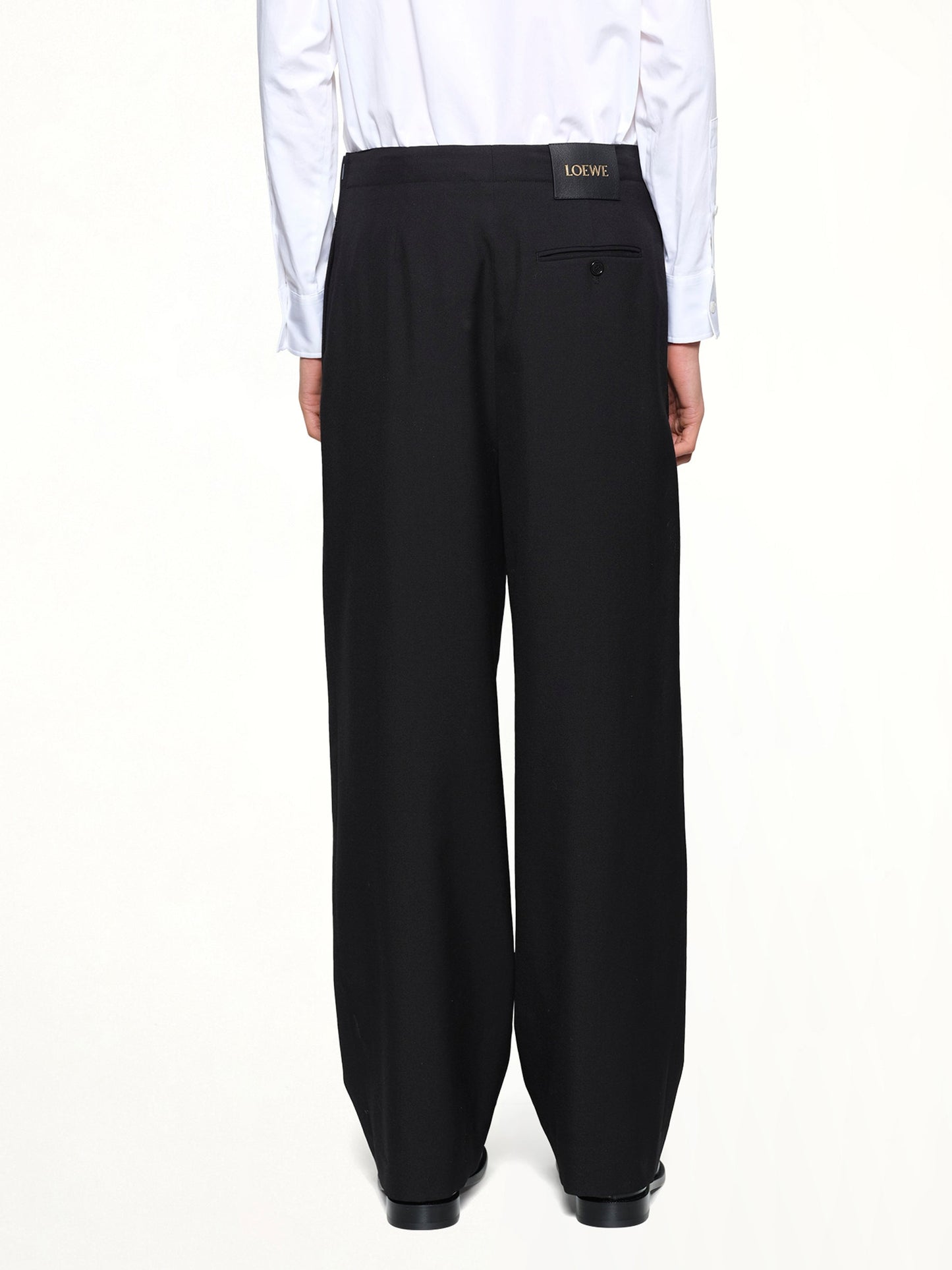 LOEWE Belted Trousers (Black)