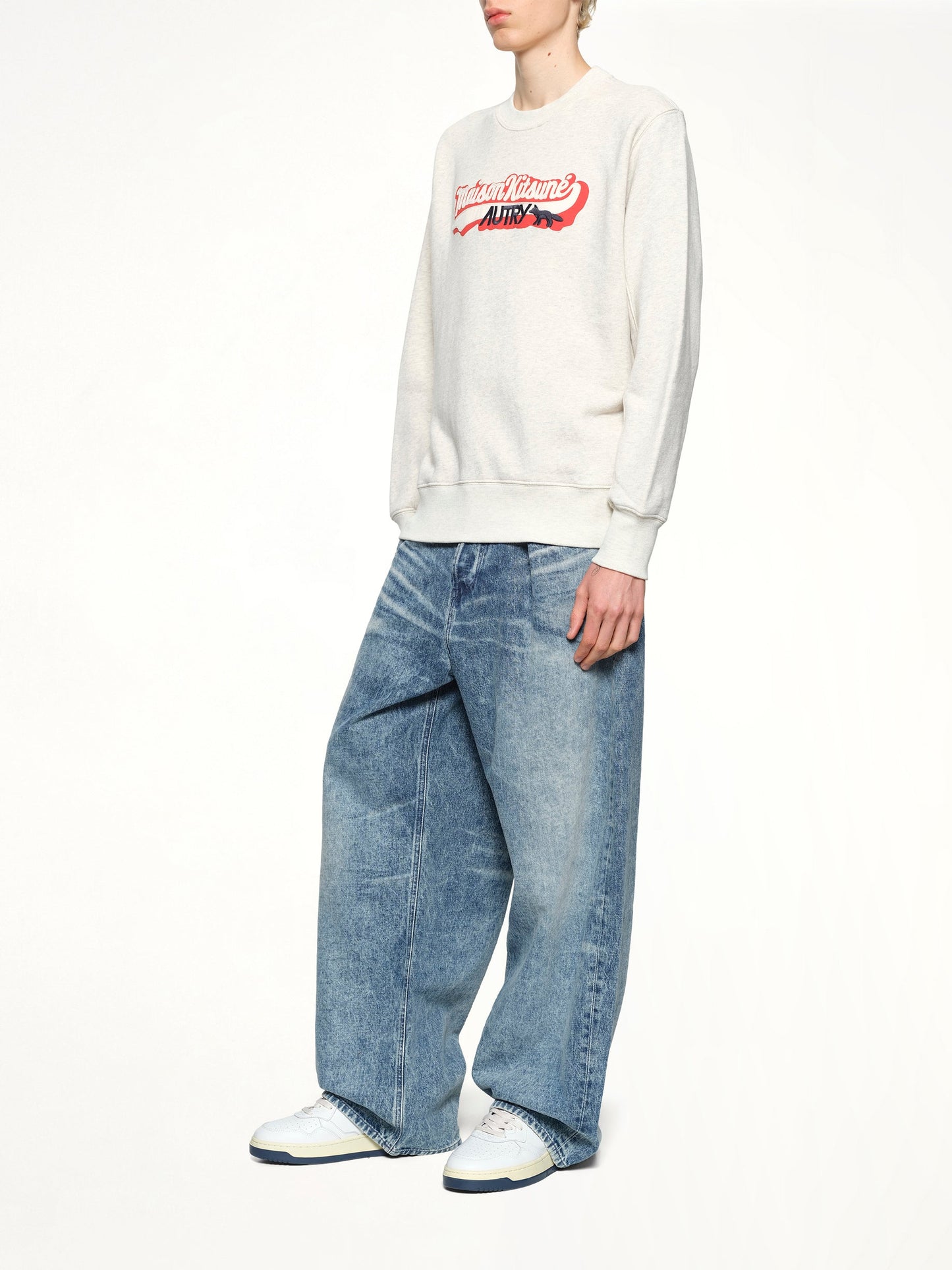Autry x Maison Kitsune Sweatshirt (Grey Melange)