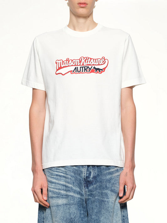 Image of T-Shirts. Product name - Autry x Maison Kitsune T-Shirt in White colour by brand - AUTRY