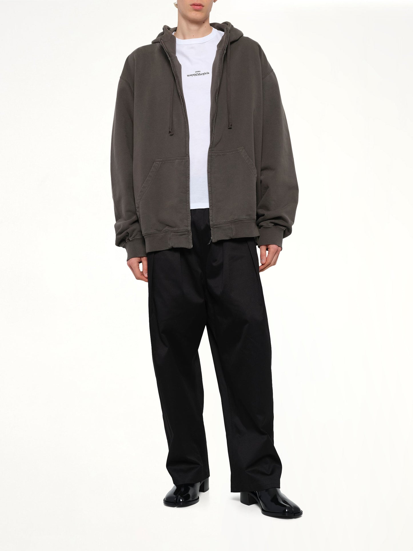 MAISON MARGIELA Zip Hoodie (Grey)