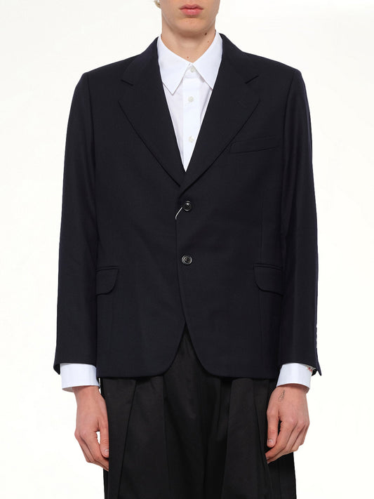 Image of Coats & Jackets. Product name - Virgin Wool Blazer in Blue colour by brand - MAISON MARGIELA