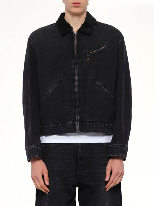 Image of Coats & Jackets. Product name - Original Japanese Denim Jacket in Black colour by brand - MAISON MARGIELA