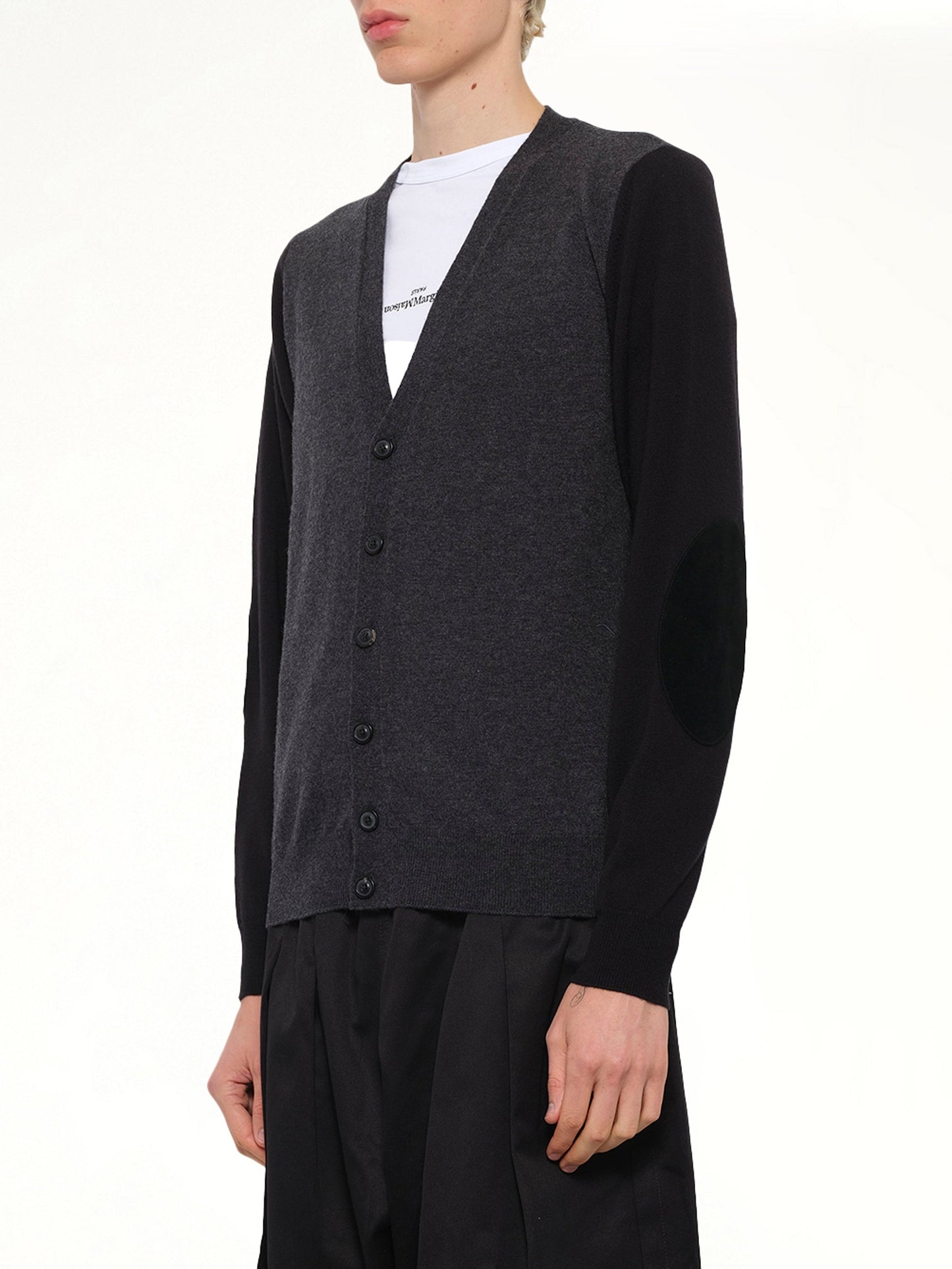 MAISON MARGIELA Two-Tone Cardigan (Grey)