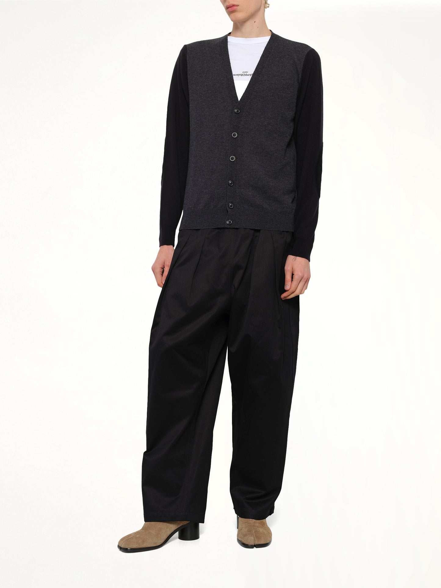 MAISON MARGIELA Two-Tone Cardigan (Grey)