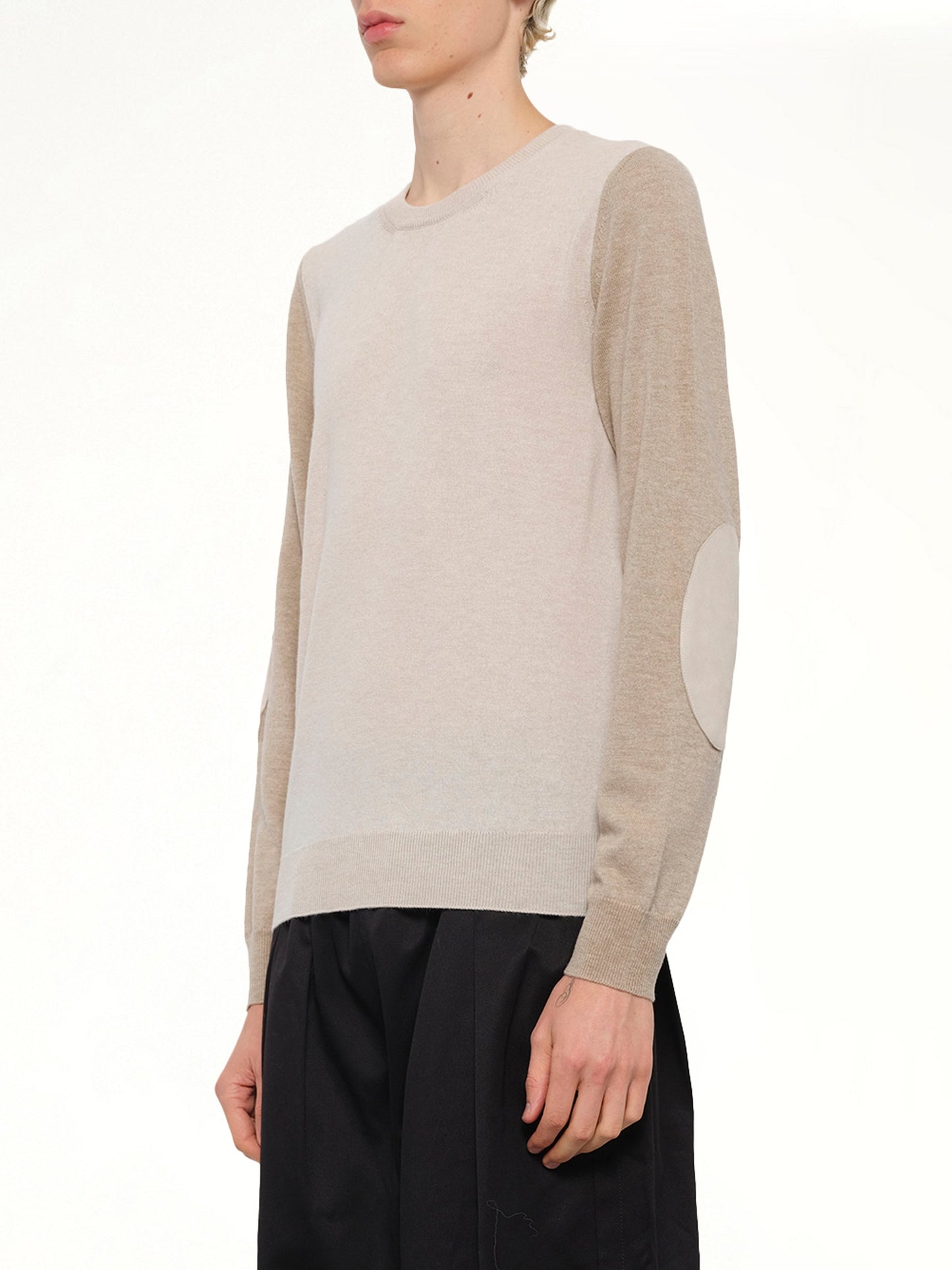 MAISON MARGIELA Two-Tone Sweater (Beige)
