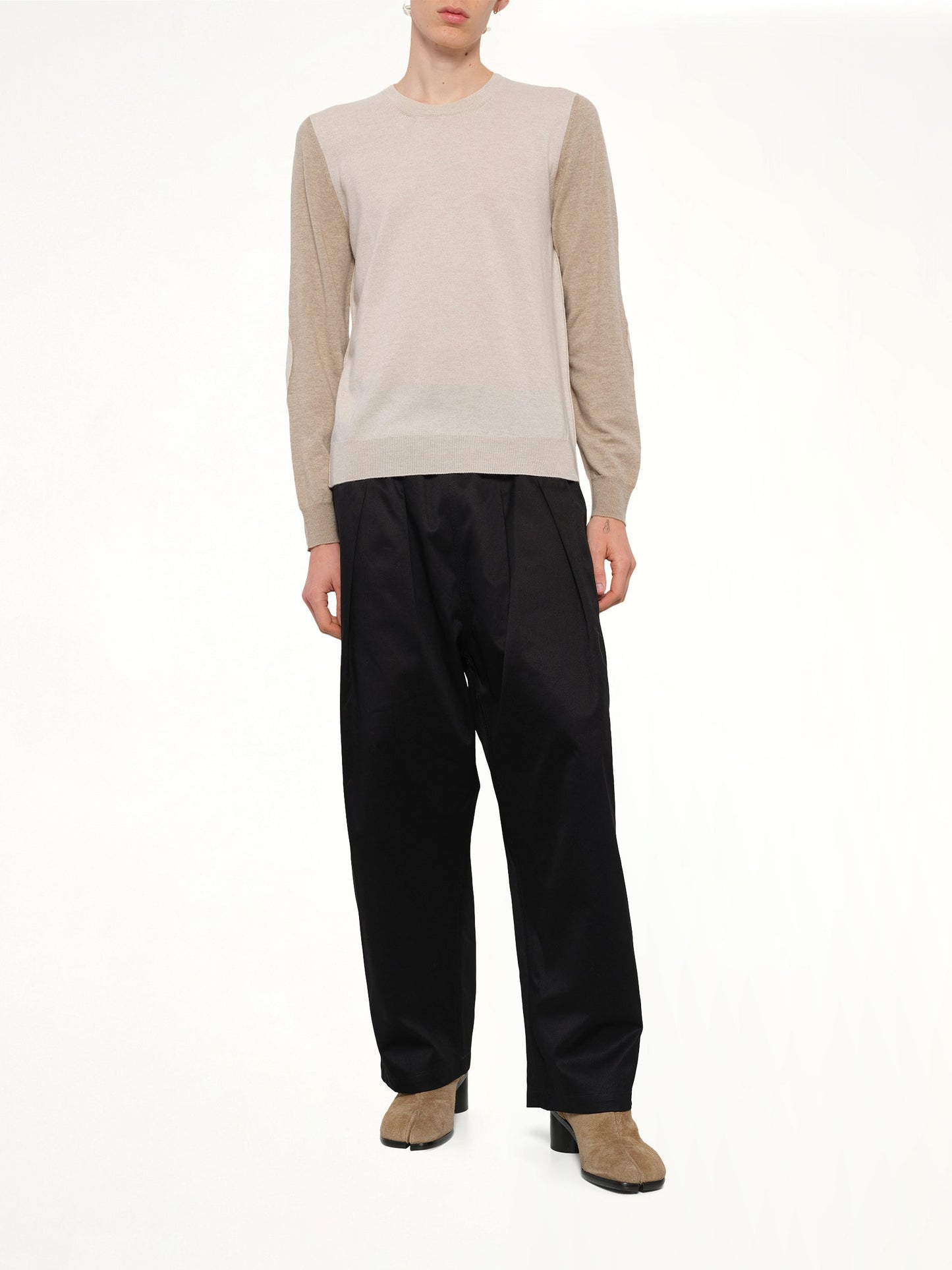 MAISON MARGIELA Two-Tone Sweater (Beige)