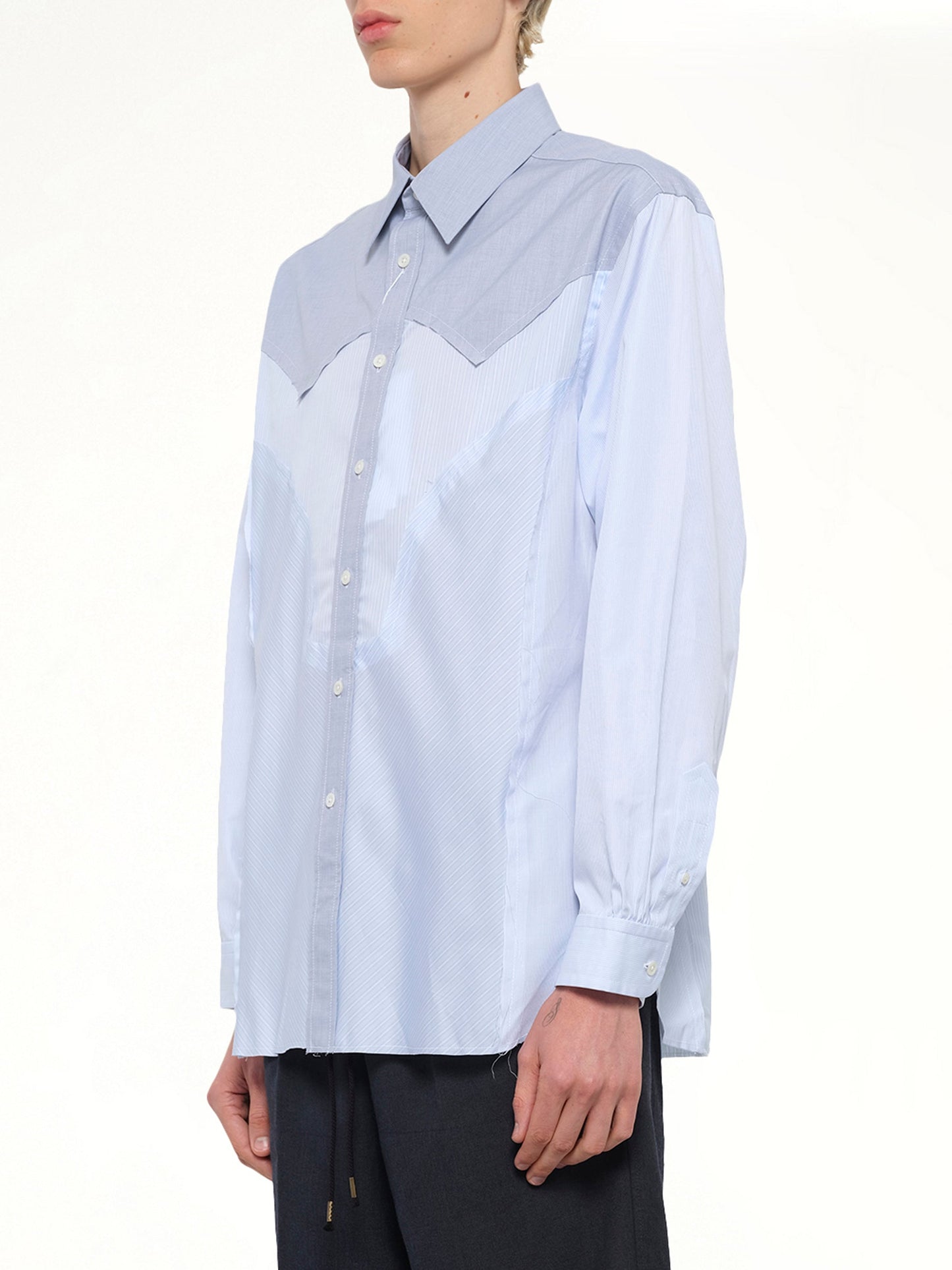 MAISON MARGIELA Classic Stripe Shirt (Azure)