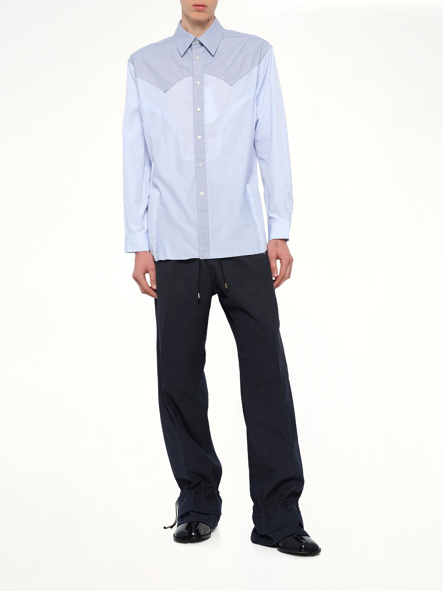 MAISON MARGIELA Classic Stripe Shirt (Azure)