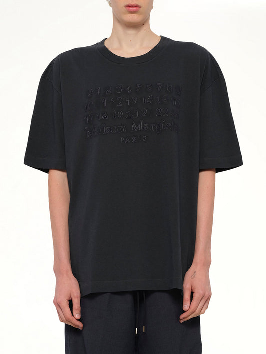 Image of T-Shirts. Product name - Memory of Logo T-Shirt in Charcoal colour by brand - MAISON MARGIELA