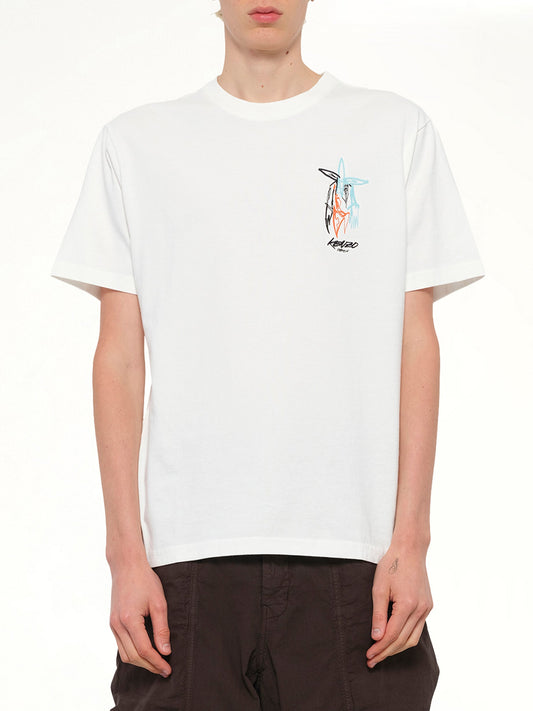 Image of T-Shirts. Product name - Kenzo x Futura 2000 T-Shirt in White colour by brand - KENZO