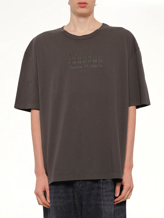 Image of T-Shirts. Product name - Maison Margiela Logo T-Shirt in Grey colour by brand - MAISON MARGIELA