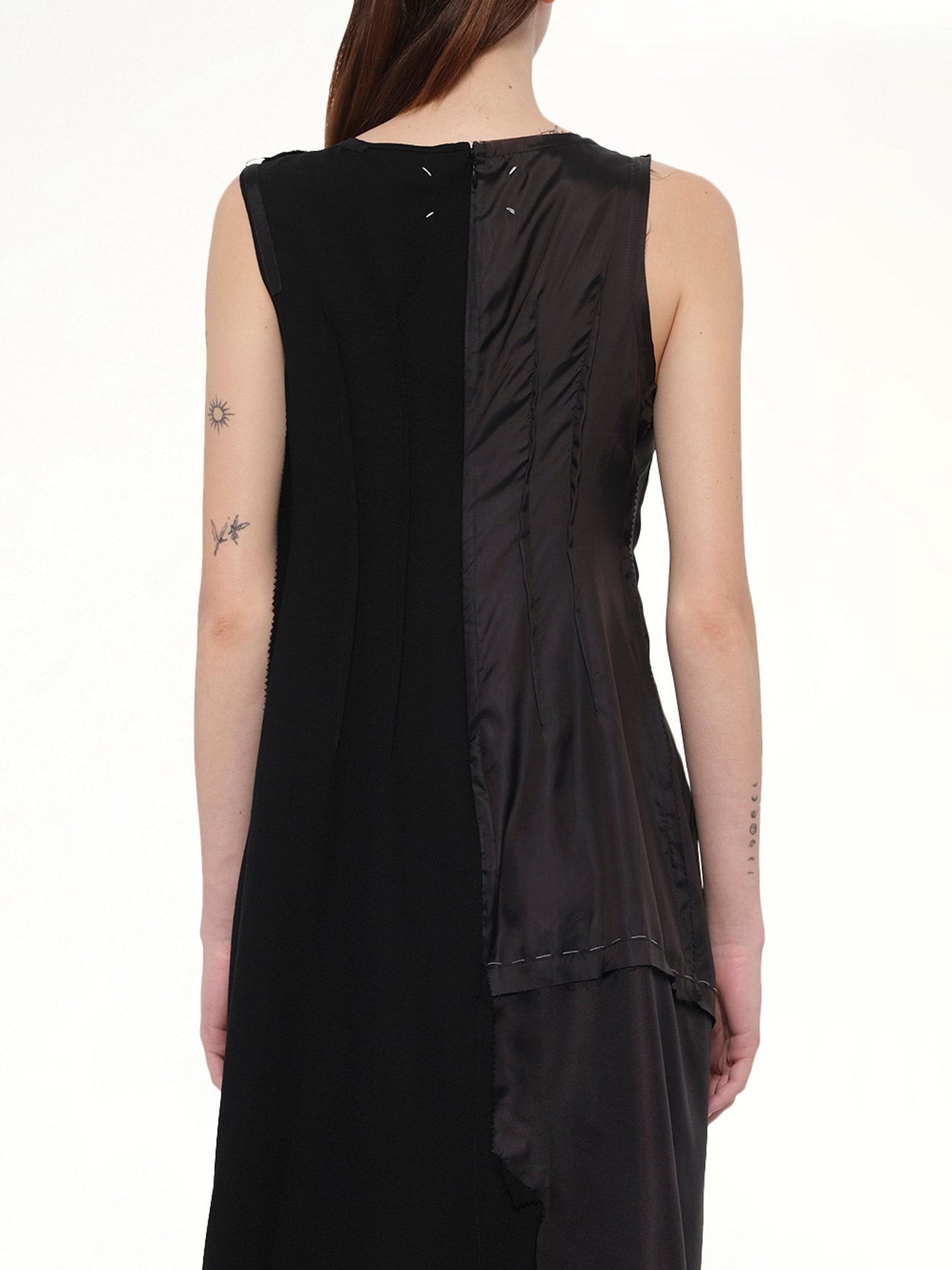 MAISON MARGIELA Silk Twill Midi Dress (Black)