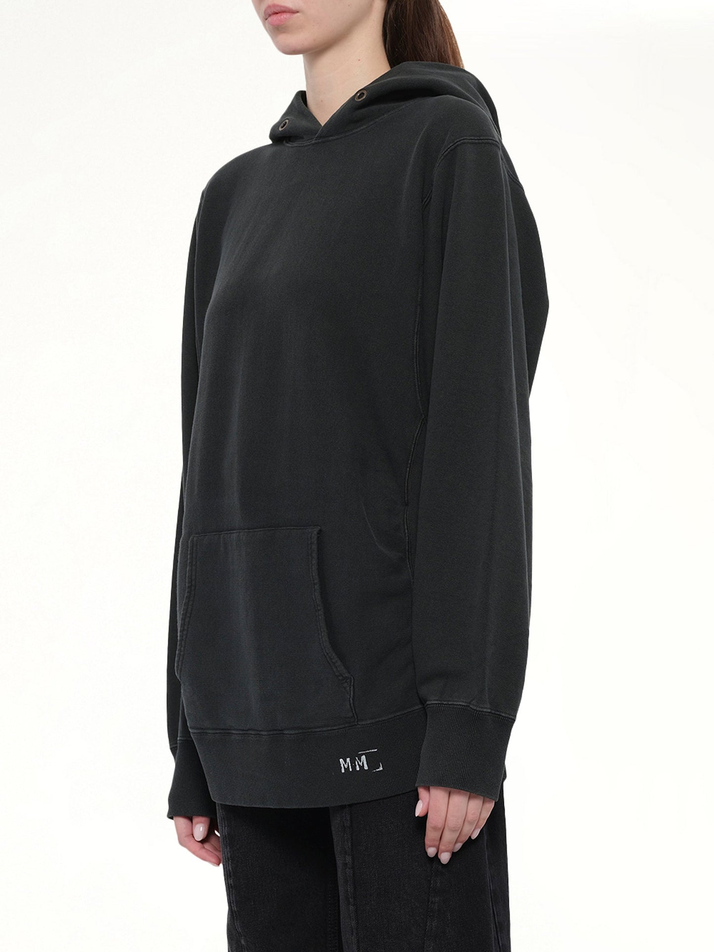 MAISON MARGIELA Organic Cotton Fleece Hoodie (Vintage Carbon)