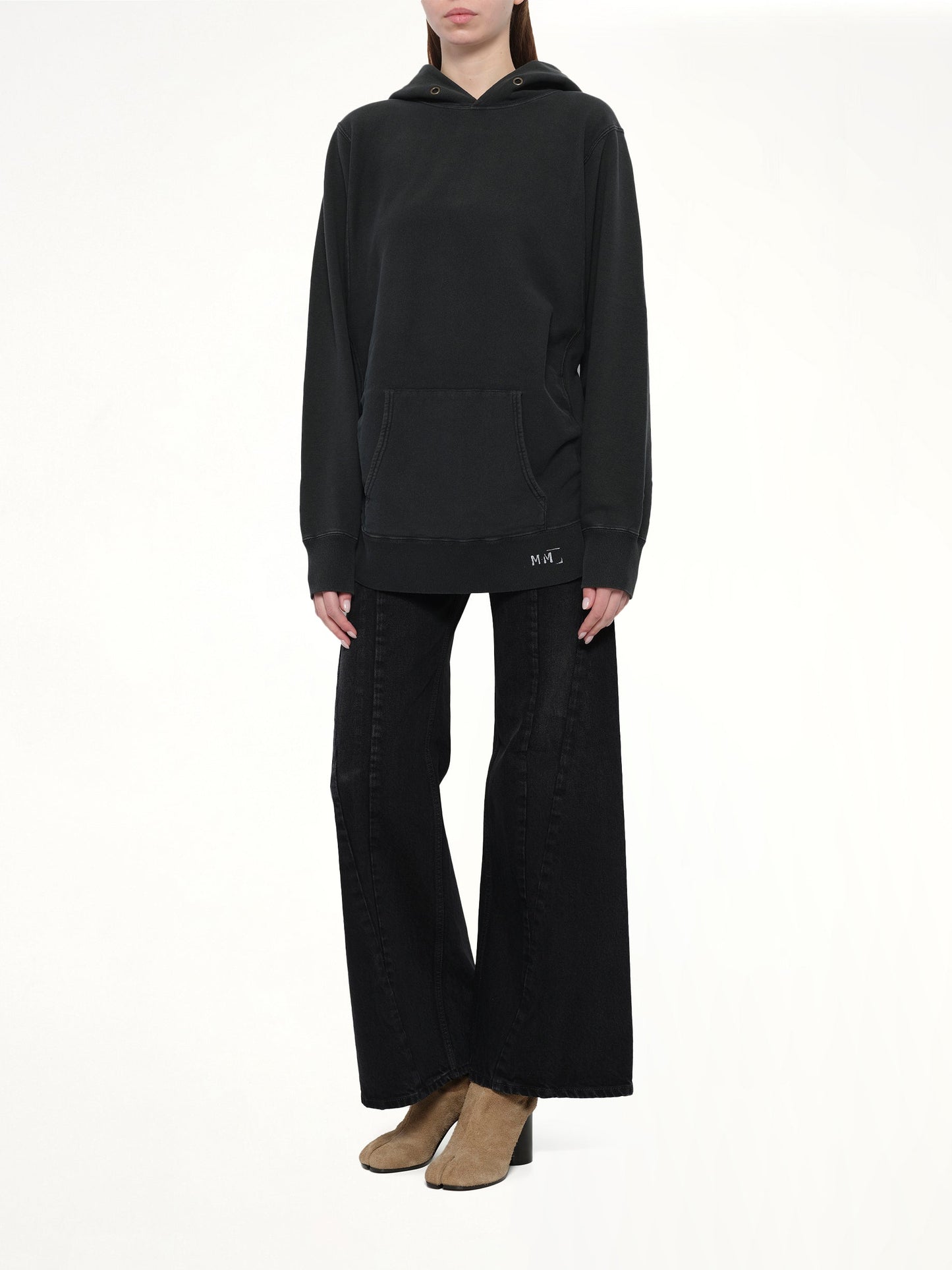 MAISON MARGIELA Organic Cotton Fleece Hoodie (Vintage Carbon)