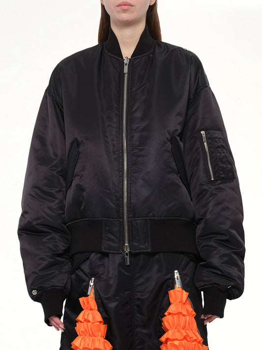 Image of Coats & Jackets. Productname: Noir Kei Ninomiya Nylon Twill Blouson in Black colour by brand - NOIR KEI NINOMIYA