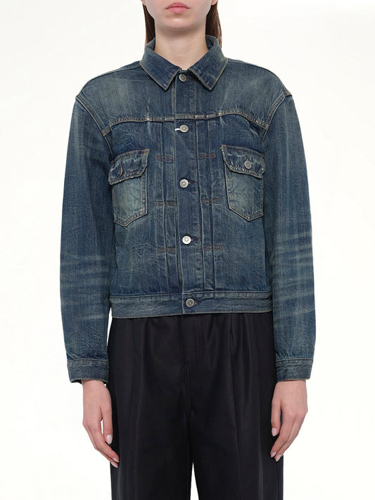 Image of Coats & Jackets. Product name - Denim Jacket in Blue colour by brand - MAISON MARGIELA