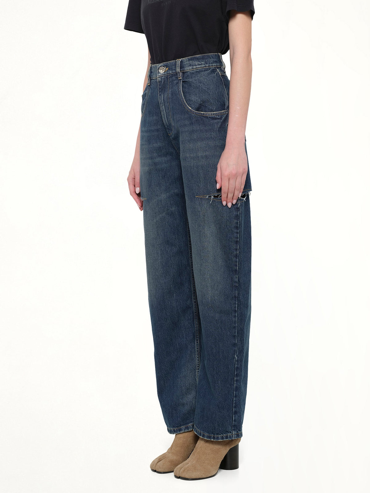 MAISON MARGIELA Slash Denim Jeans (Washed Indigo)