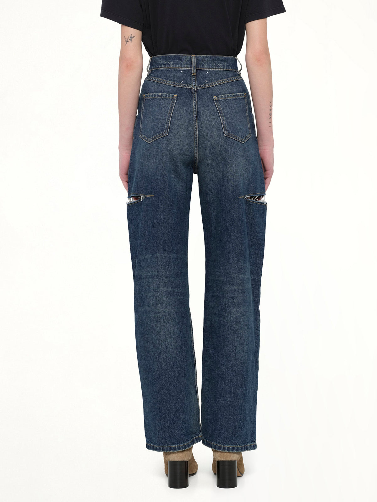 MAISON MARGIELA Slash Denim Jeans (Washed Indigo)