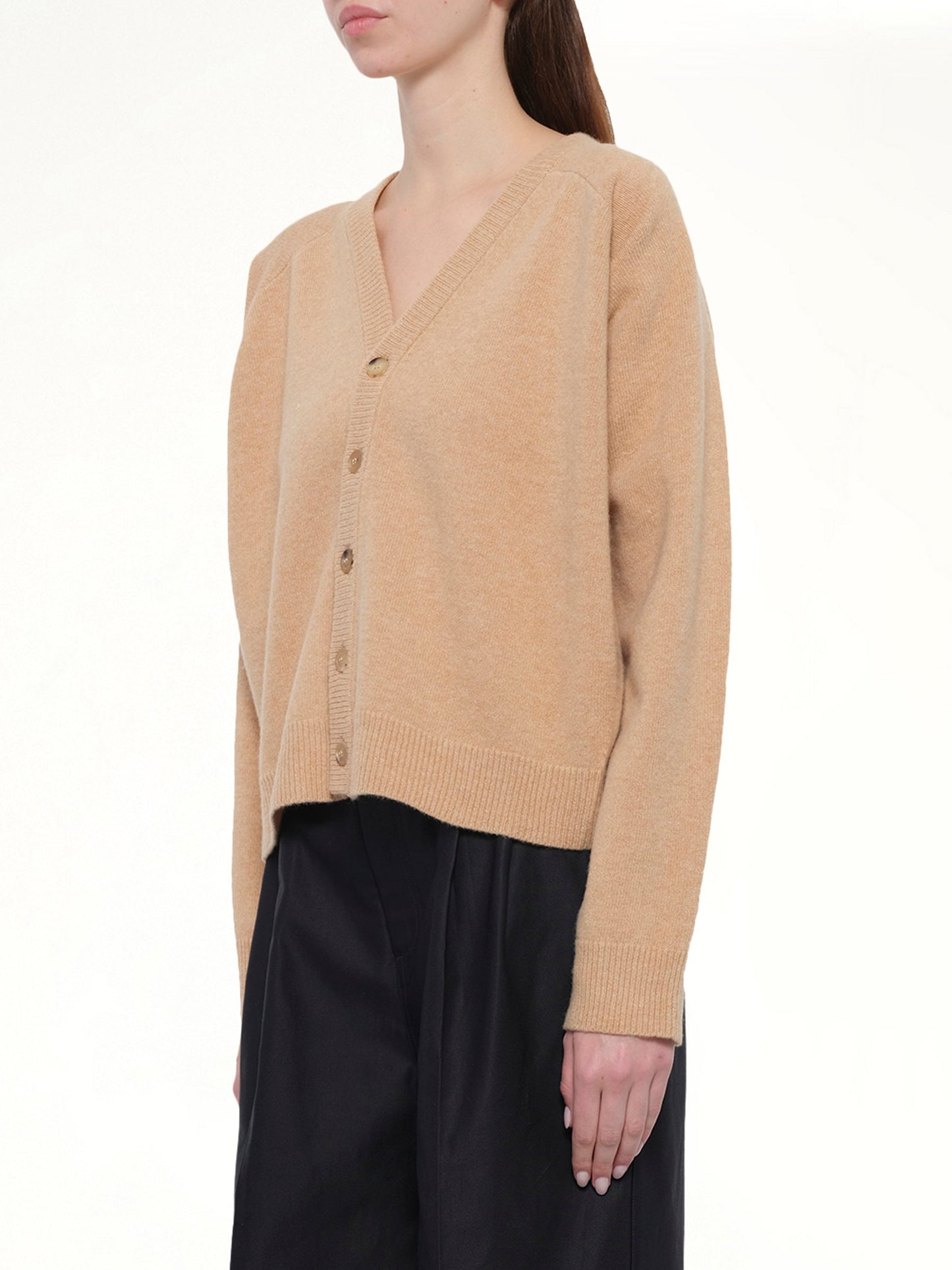 MAISON MARGIELA Gauge 7 Wool Cardigan (Brown)