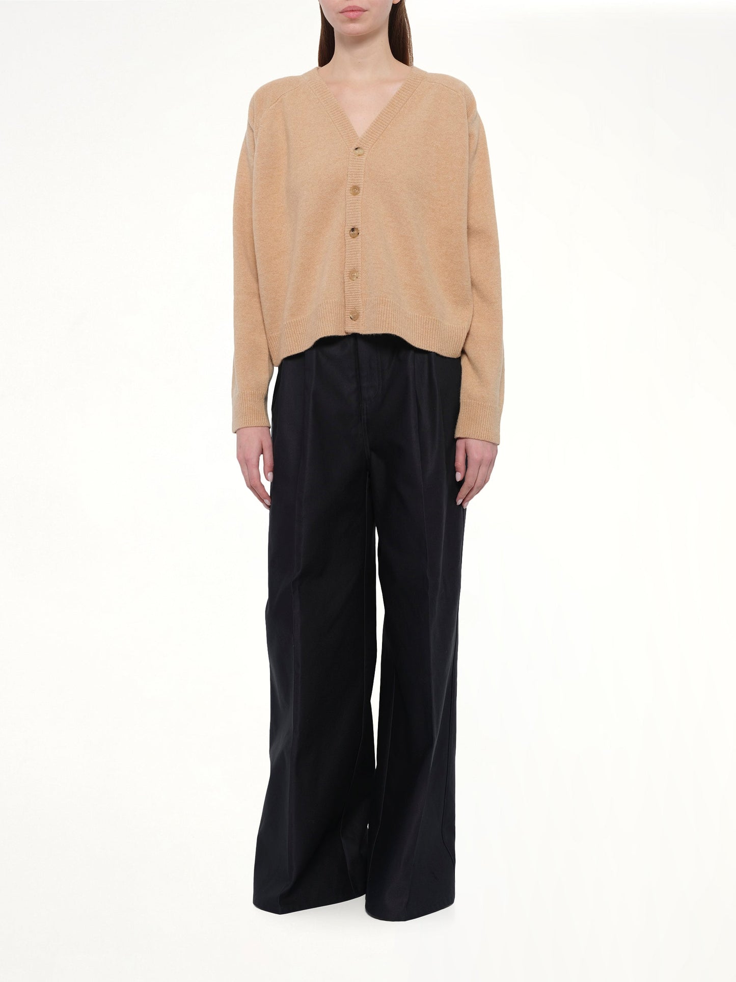 MAISON MARGIELA Gauge 7 Wool Cardigan (Brown)