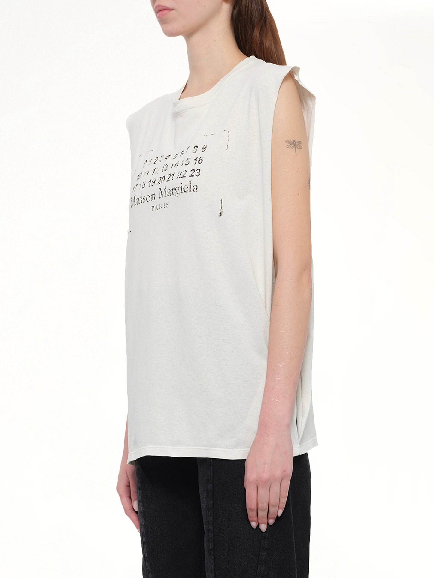 MAISON MARGIELA Logo Tank Top (Butter)