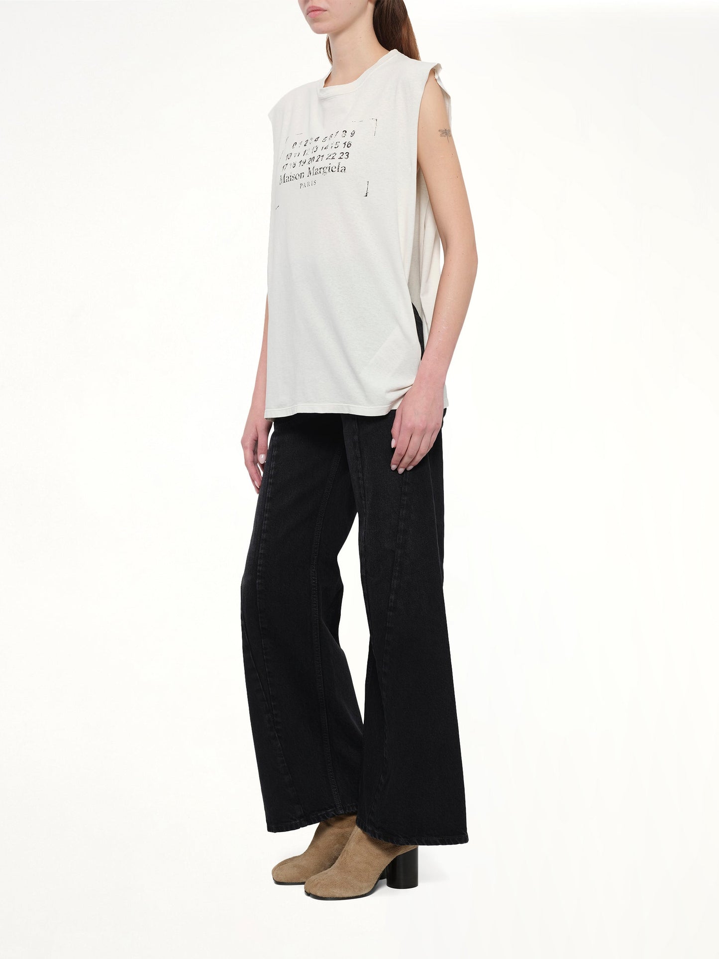 MAISON MARGIELA Logo Tank Top (Butter)