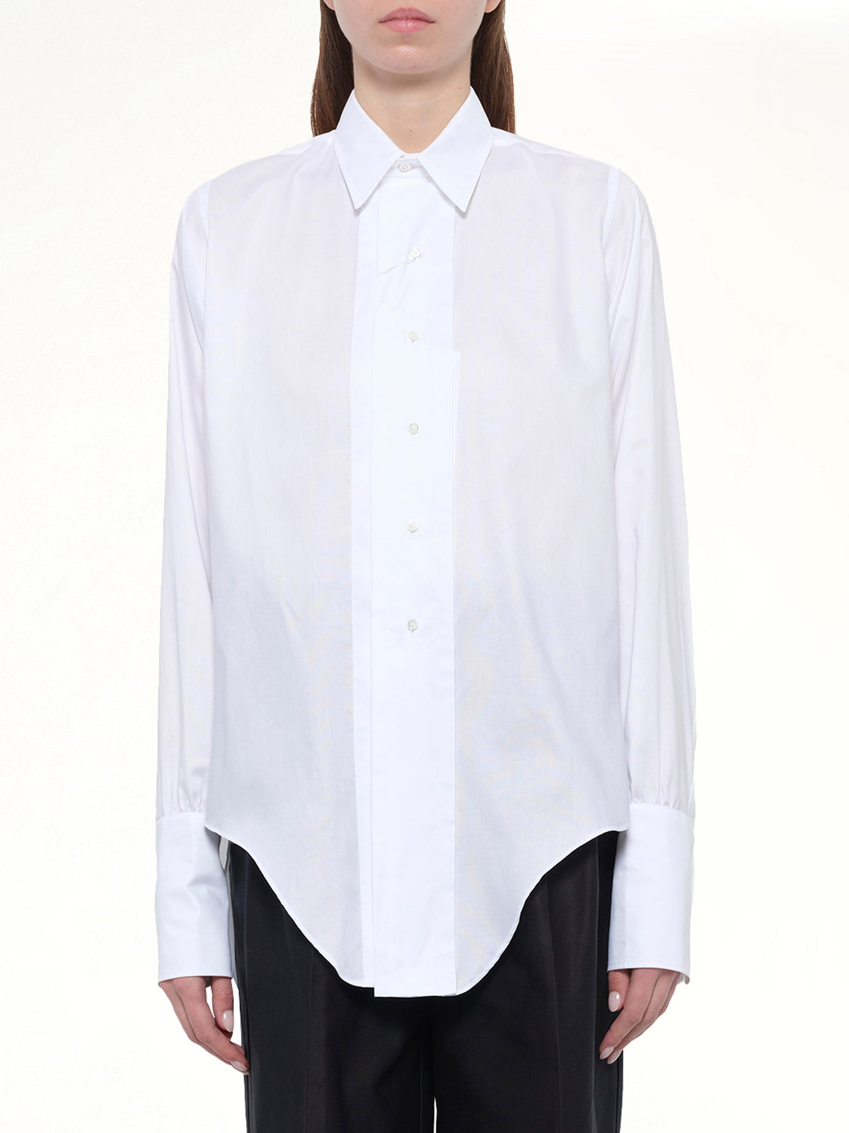 Image of Shirts. Product name - Long-sleeved Shirt in White colour by brand - MAISON MARGIELA