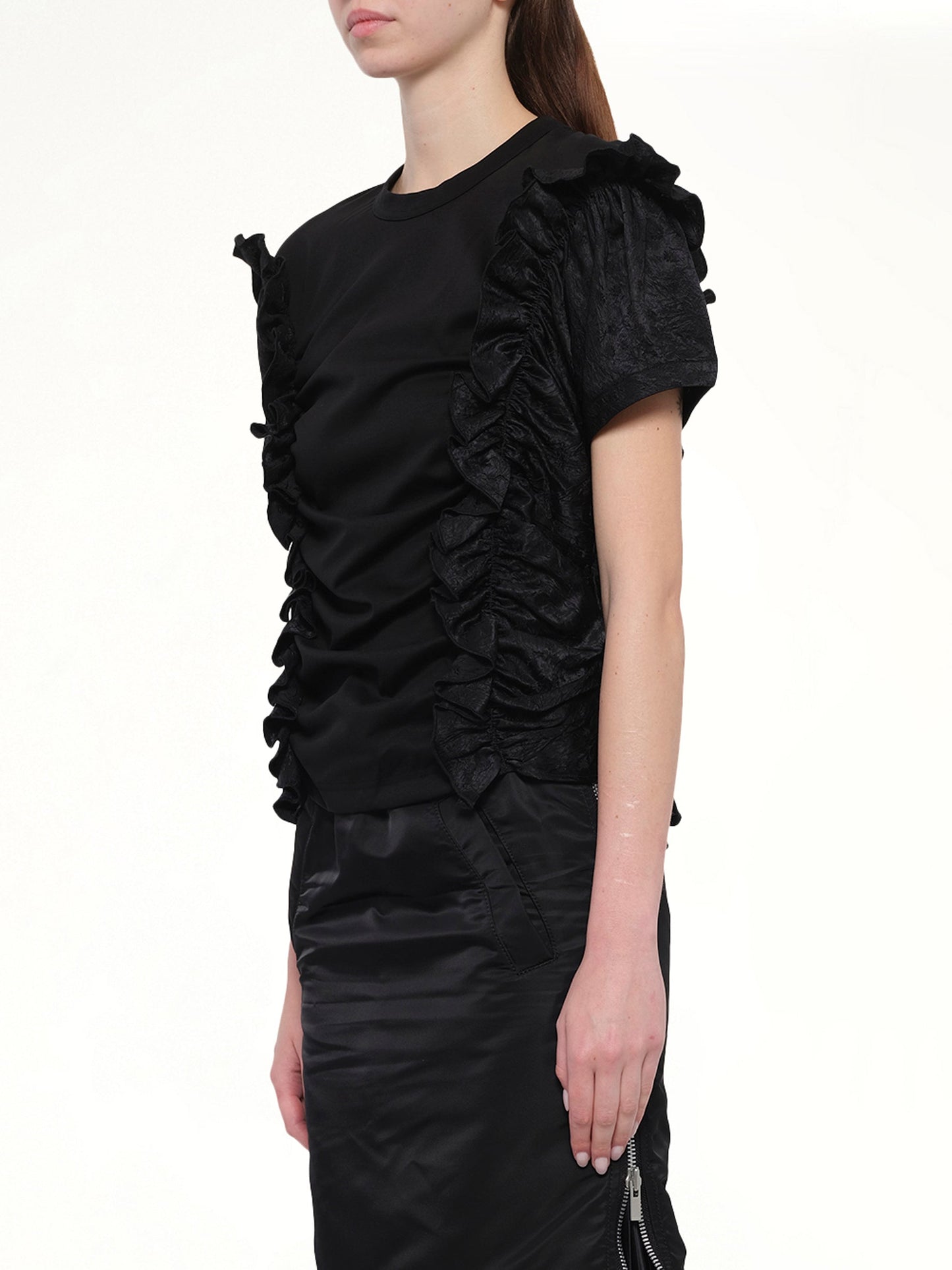 NOIR KEI NINOMIYA Cotton Ponte T-Shirt (Black)