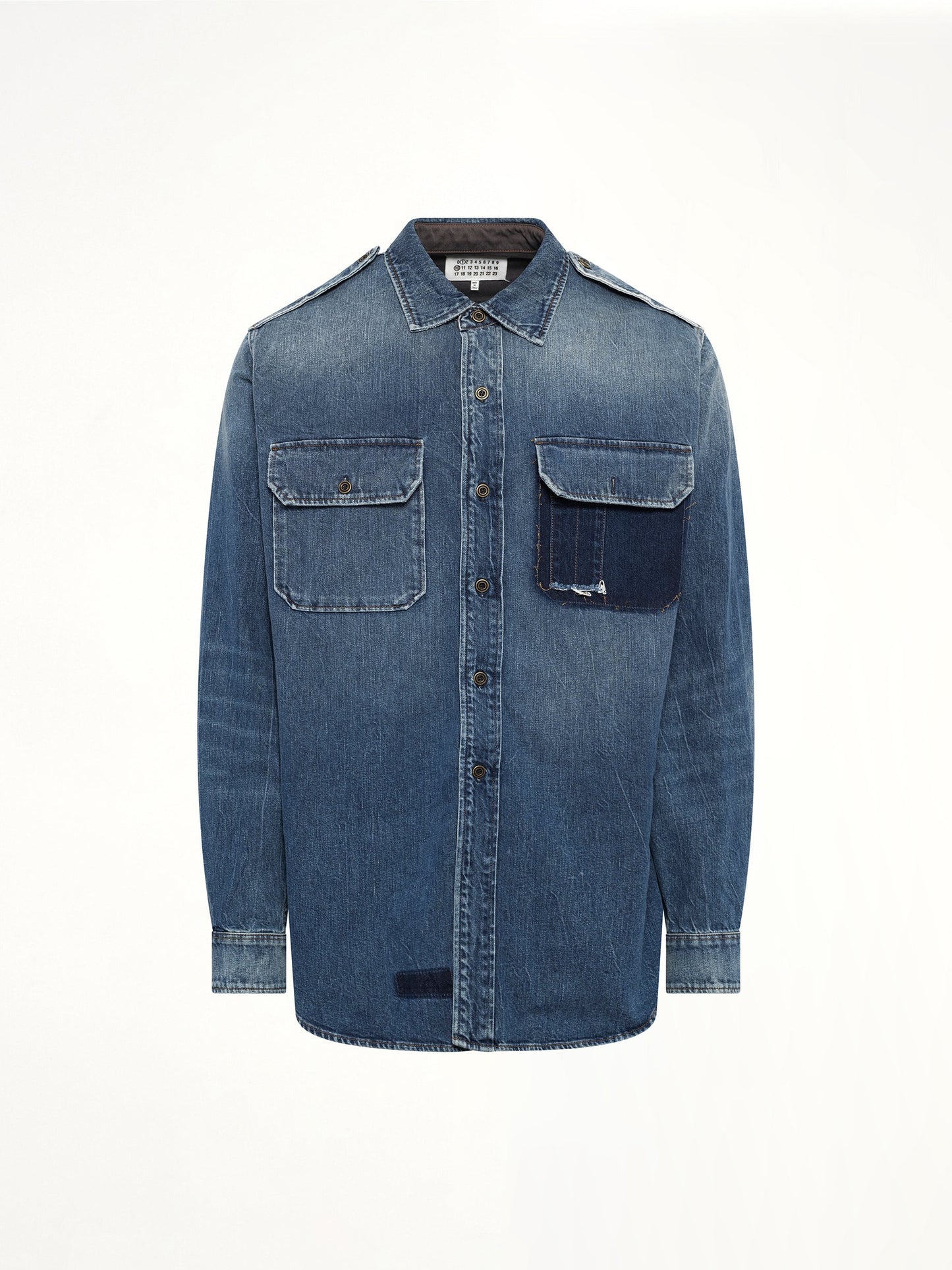 MAISON MARGIELA Long-sleeved Shirt (Blue)
