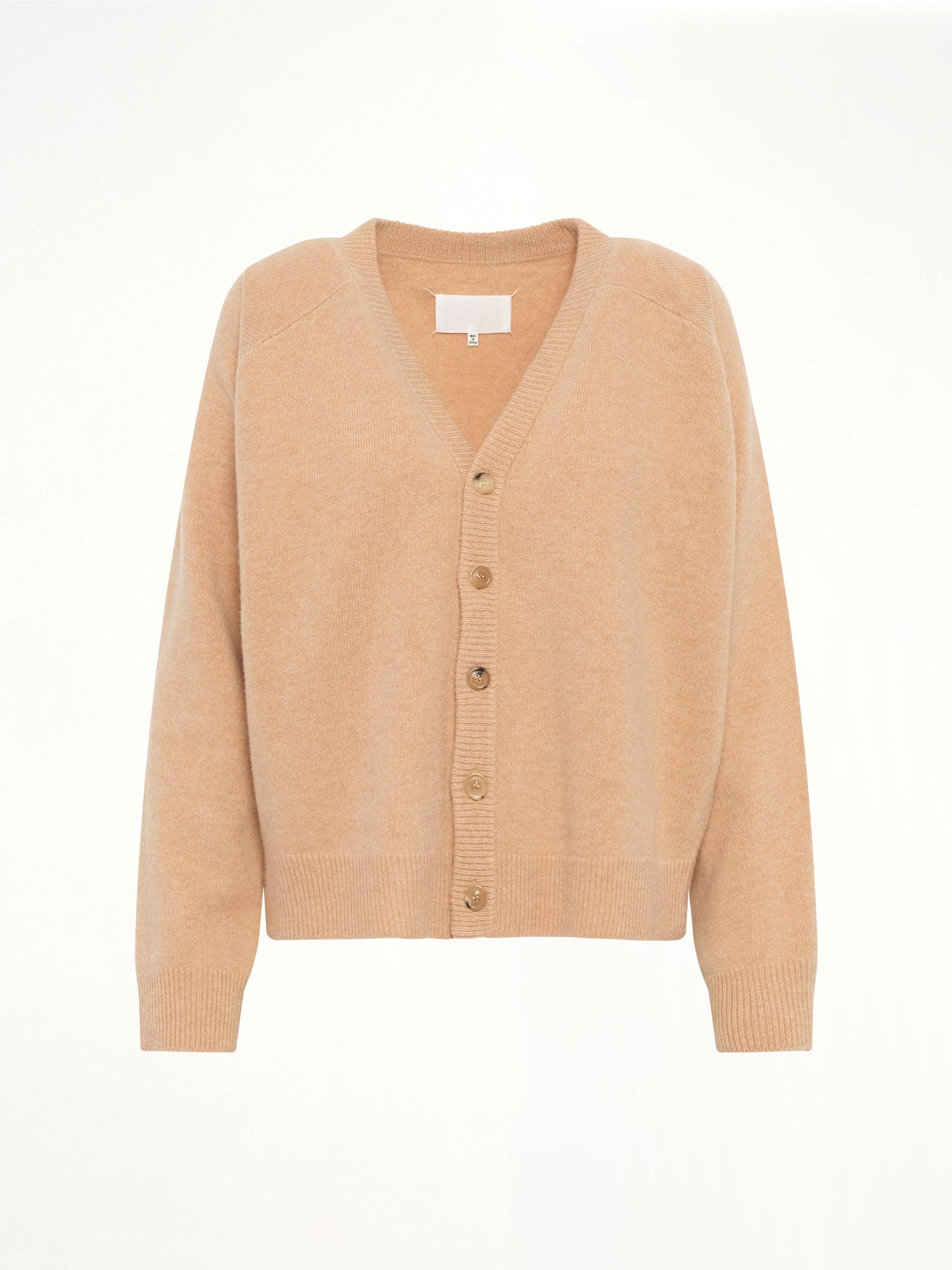 MAISON MARGIELA Gauge 7 Wool Cardigan (Brown)