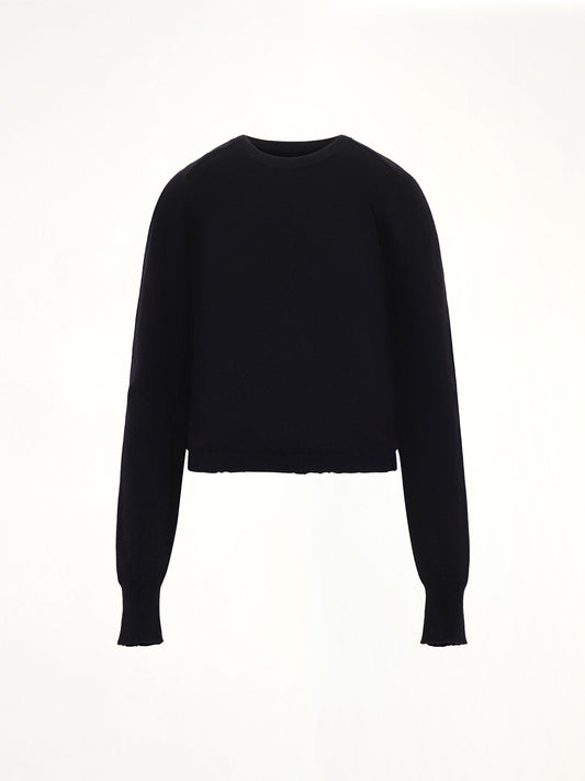 MAISON MARGIELA Gauge 14 Gathered Sweater (Black)