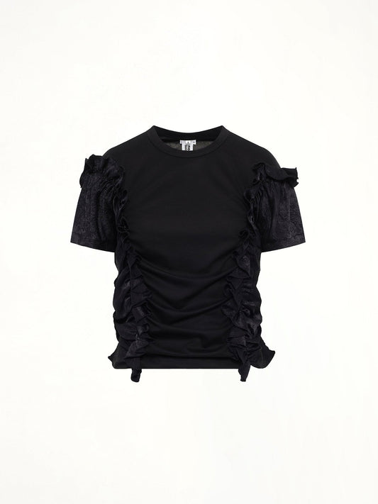 NOIR KEI NINOMIYA Cotton Ponte T-Shirt (Black)