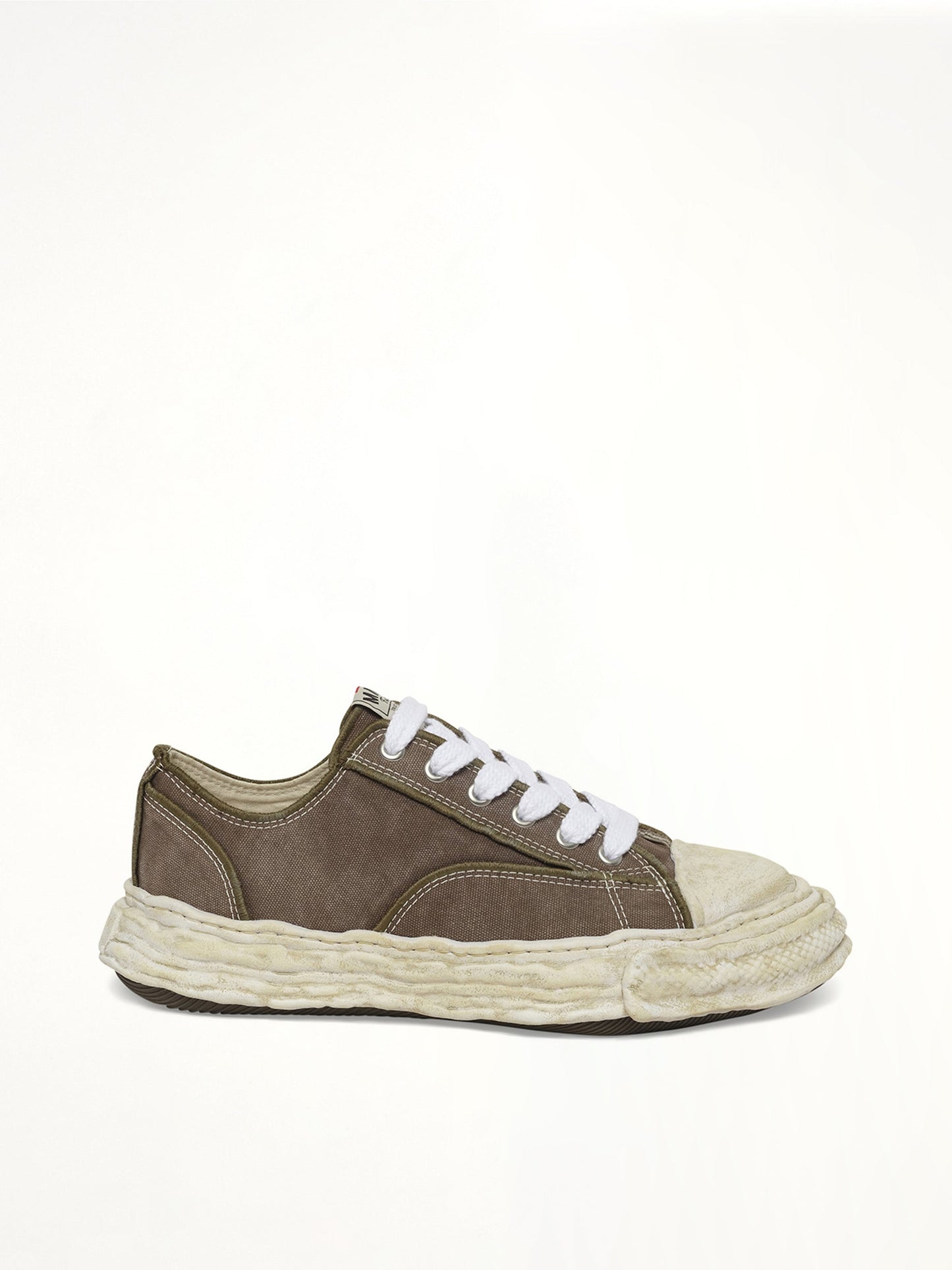 Image of Sneakers. Product name - Peterson 23 OG Sneaker in Khaki colour by brand - MAISON MIHARA YASUHIRO