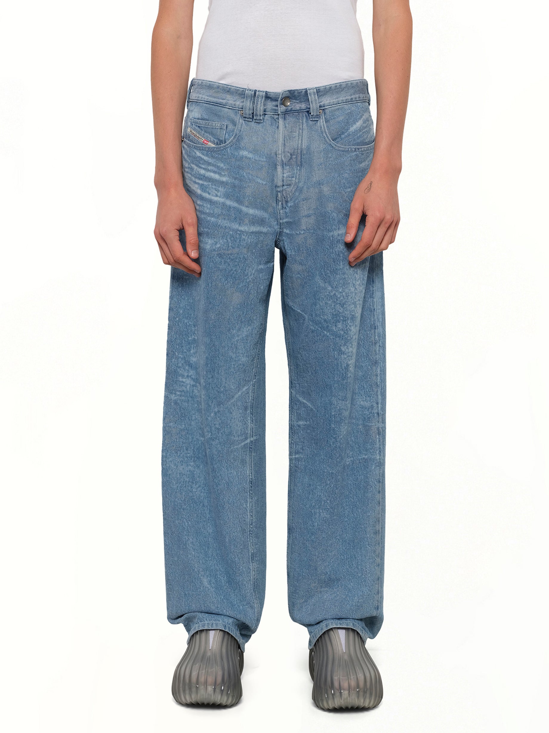 Image of Jeans. Product name - 2001 D-MACRO-FSI1 Jeans in Blue colour by brand - DIESEL