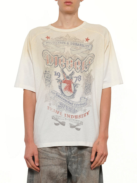 Image of T-Shirts. Product name - T-ALECY T-Shirt in White colour by brand - DIESEL